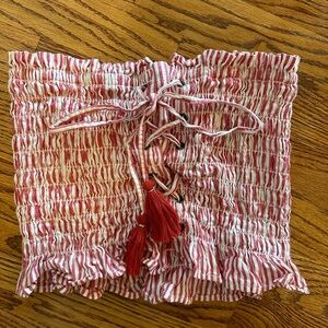 American Eagle red and white tube top. Size small.
